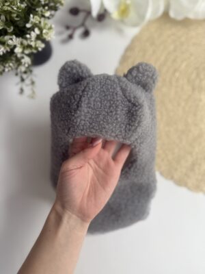 шапочка шолом теді ведмедик сірий