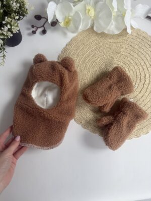 шапочка шолом теді ведмедик коричневий