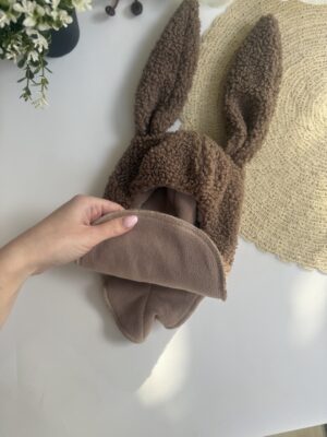 шапочка шолом теді зайчик коричневий
