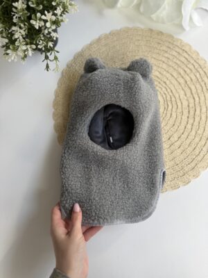 Шапка шолом теді сірий