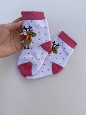6 міс -3 роки носочки махрові з оленями рожеві