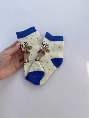 6 міс -3 роки носочки махрові з оленями сині