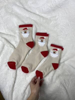 36/39 носочки махра бежеві з сантою