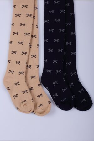 116/122 колготки махра бежеві в бантик