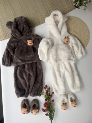 1/2 роки Костюм плюш коричневий з оленем