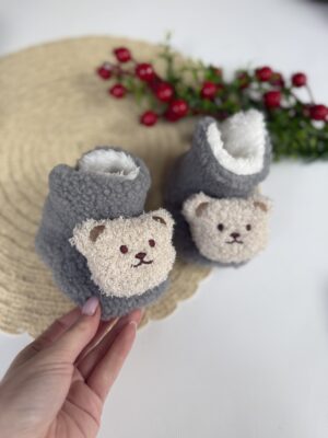 Угги Тедді сірі з ведмедиком