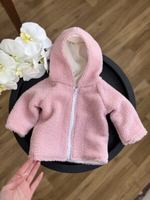 Демісезонна курточка Тедді рожева