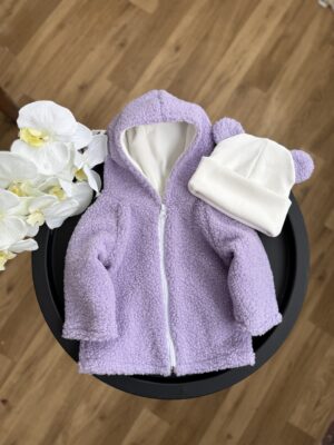 Демісезонна курточка Тедді лавандова