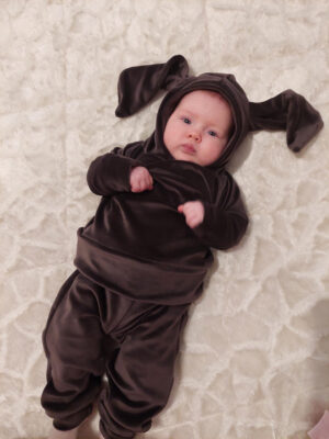 Костюм зайчик оксамитовий (велюровий) мокко