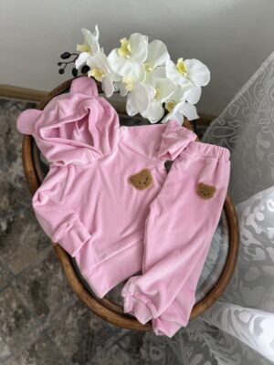 Костюм ведмедик оксамитовий (велюровий) рожевий