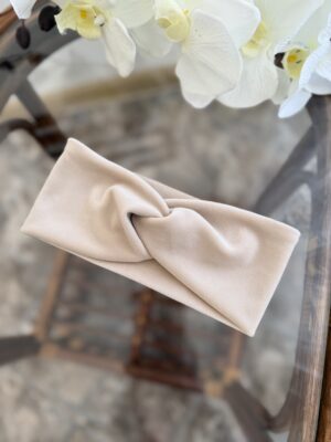 Оксамитова поязочка бежевий переплет