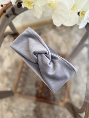 Оксамитова поязочка сірий переплет