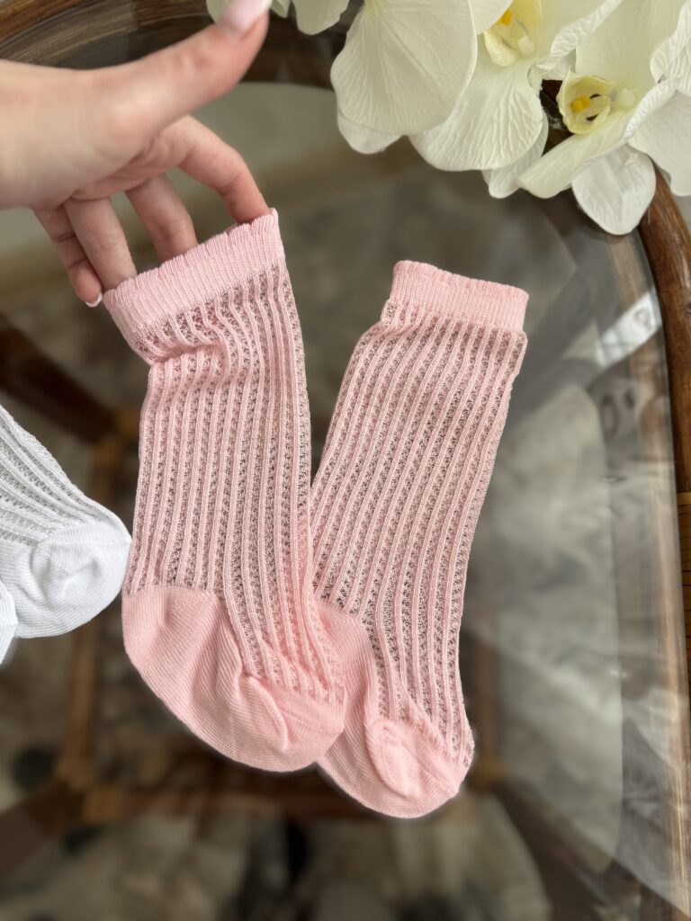 Гольфики в сіточку рожеві