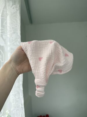 Косинка з мусліну проста персикове сердечко