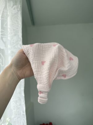 Косинка з мусліну проста персикове сердечко